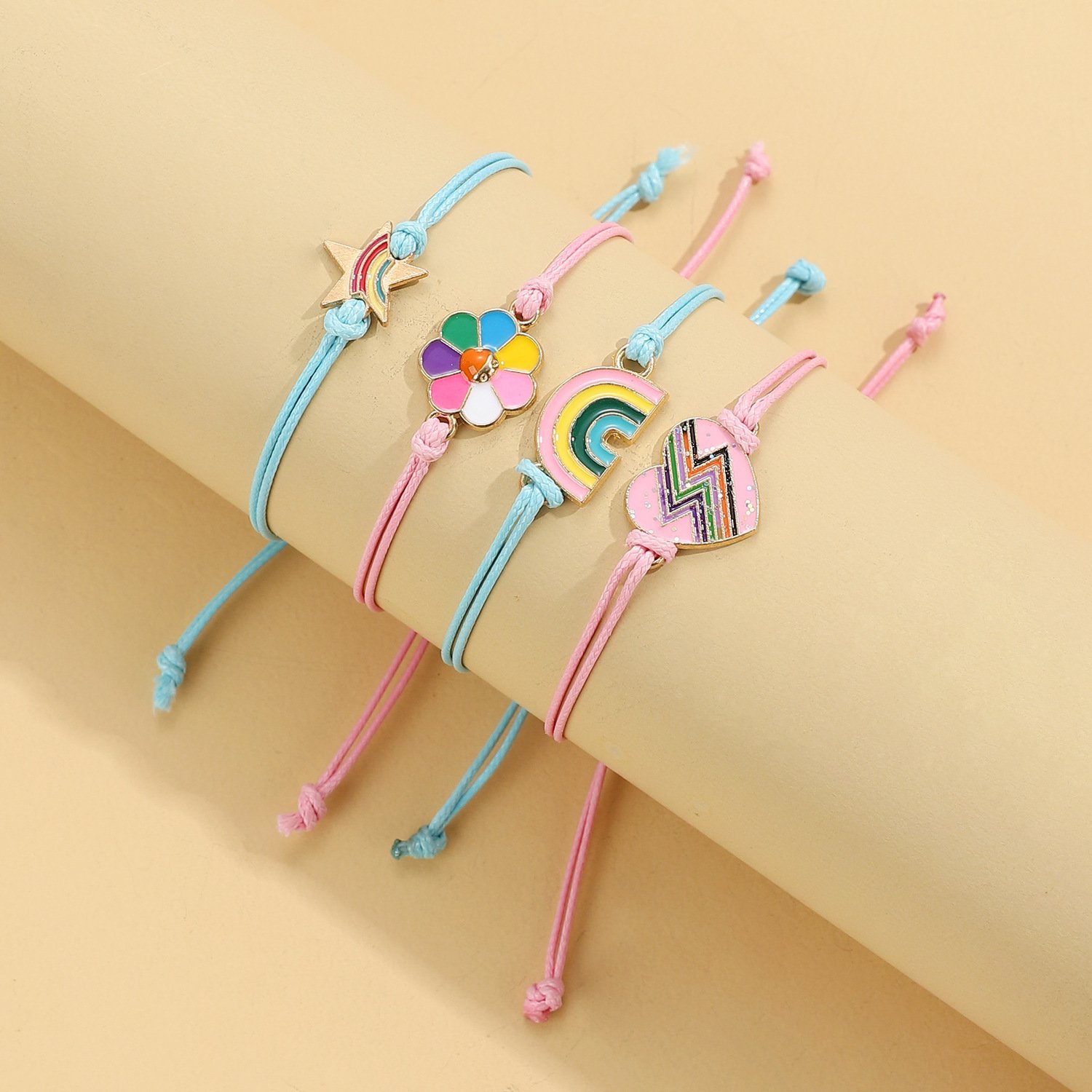 Small two cute car splicing boudoir bracelet Good friend student children handmade rope