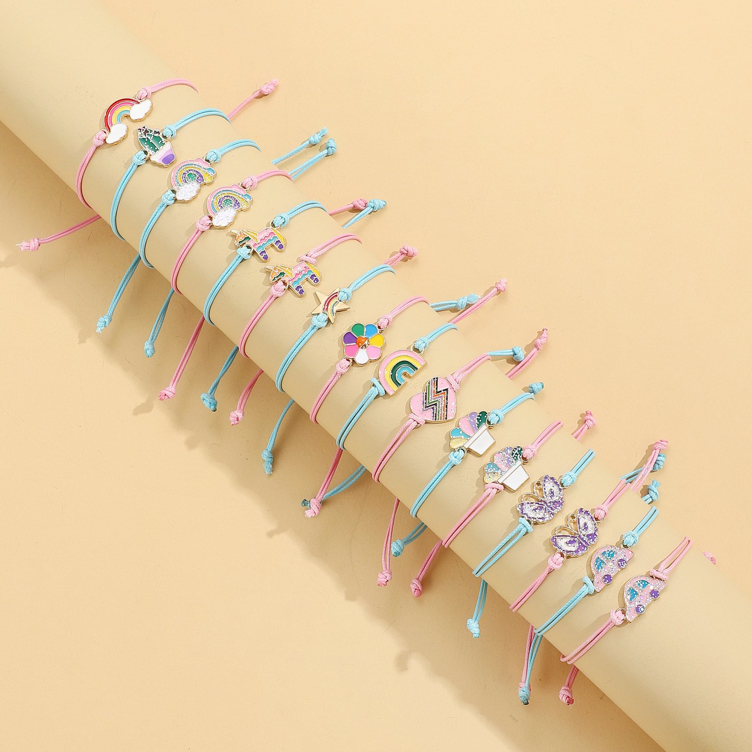 Small two cute car splicing boudoir bracelet Good friend student children handmade rope