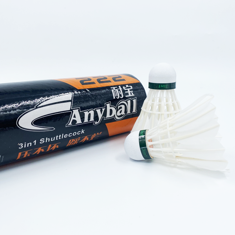 Venta directa de fabrica durable estable china pluma de ganso al por mayor volante de badminton para el entrenamiento deportivo