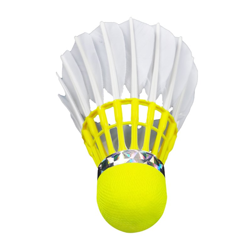 3in1 Factory supply Class A goose feather shuttlecock with Fluorescent Yellow Fiber super durable stable dmantis D51
