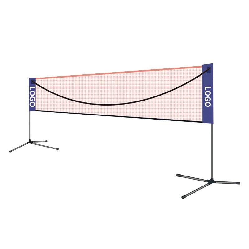 Custom Portable Tennis Badminton Outdoor Indoor Foldable Easy Badminton Net With Stand Badminton Net Pole