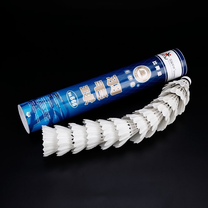 Factory direct selling Hig quality Duck Feather Ball NO.666 badminton cork shuttlecock for Practice training Purpose