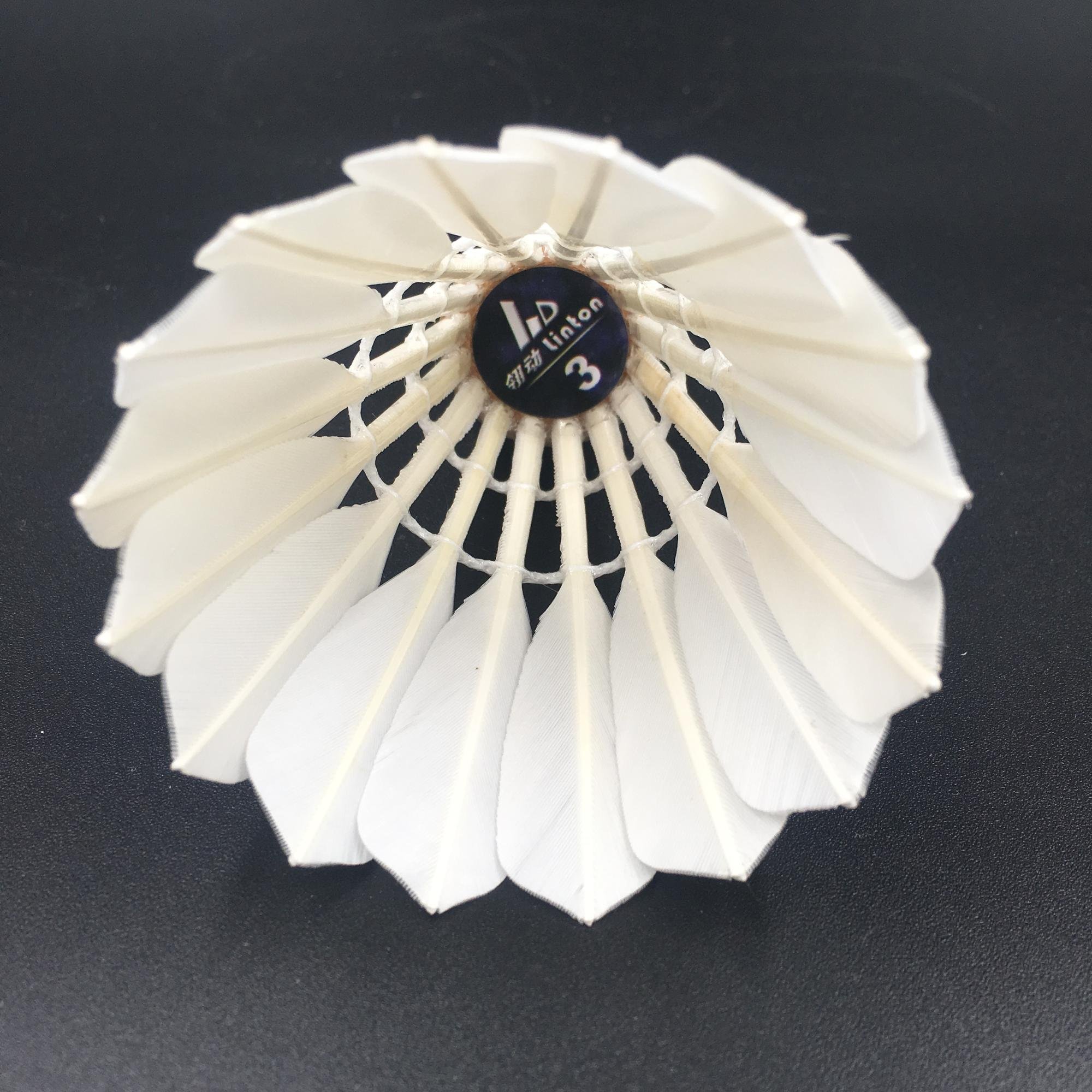 China hot sale class b water duck feather natural cork shuttlecock with beautiful string