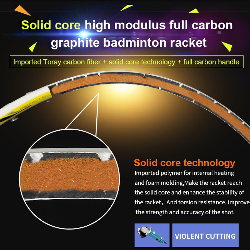manufacturer china professional graphite carbon fiber badminton shuttlecock racket