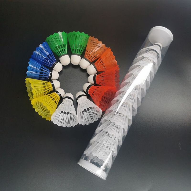 Affordable Entertainment 12PCS/SET Plastic Colorful Shuttlecocks With Foam Ball Heads Badminton