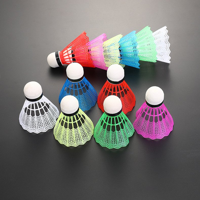 Affordable Entertainment 12PCS/SET Plastic Colorful Shuttlecocks With Foam Ball Heads Badminton