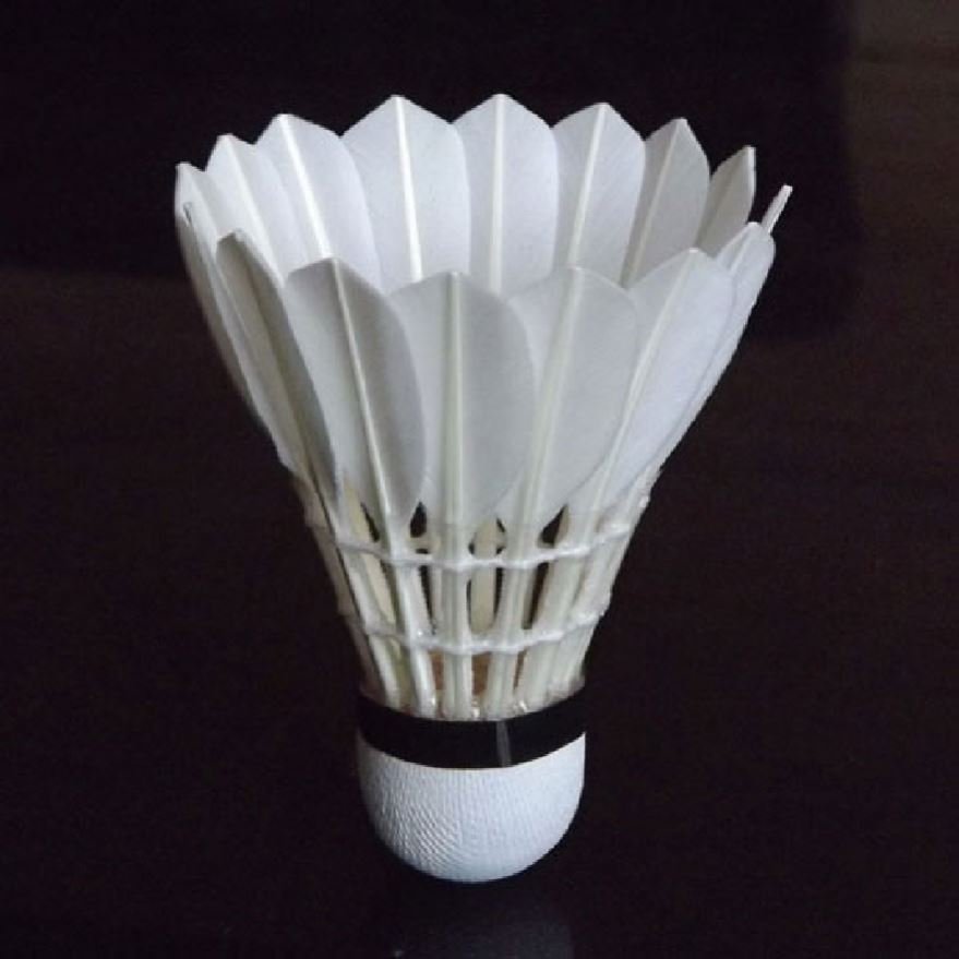 High Quality Non Labelled Goose Feather Kick Badminton Cock Shuttlecock for Bodybuilding 12 Custom SC Brand Logo PU Cork CN;ANH