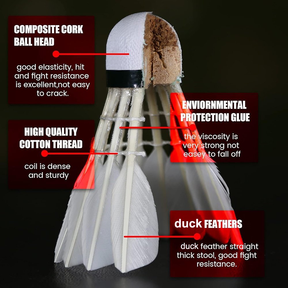 Hot Sale duck Feather Shuttlecock OEM Professional Badminton Shuttlecock 3in1 Shuttlecock