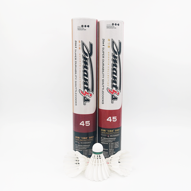3 in 1 Dmantis Brand Durable High Speed Original Feathers Badminton Shuttlecock goose for market promotion