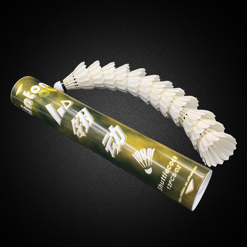 Anhui Linton durable quality as brand custom logo duck feather badminton shuttlecock