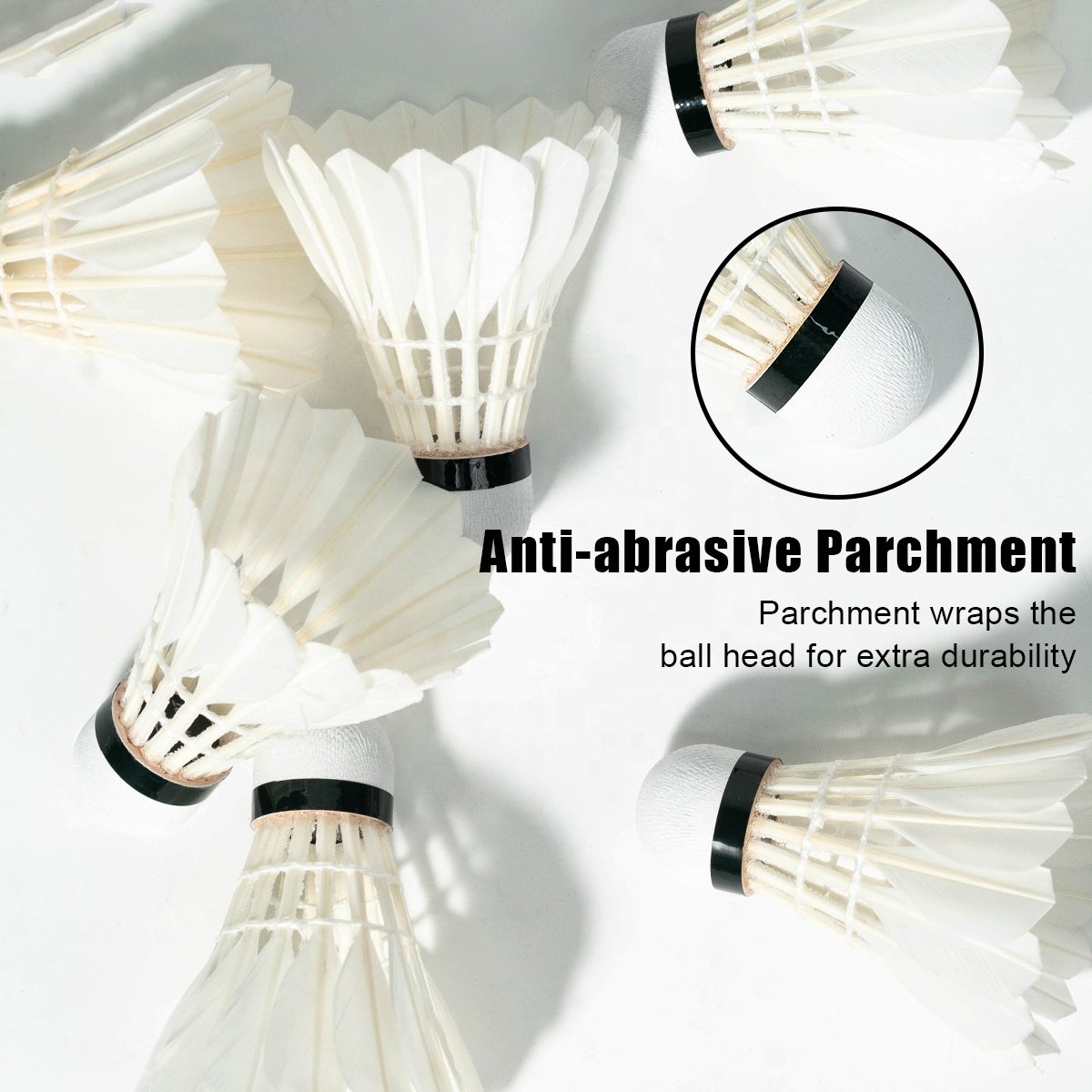 SSS-01 Goose Feather Badminton Shuttlecocks 12pcs/Tube Dragon Design Stable&Durability Speed 77 for Outdoor Indoor Sport