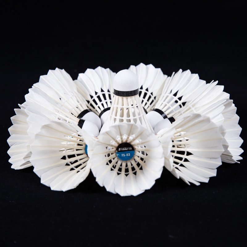 Hot Sales Wholesale Cheap Price Good Quality Duck Feather Badminton Shuttlecock OEM Customized Head Logo