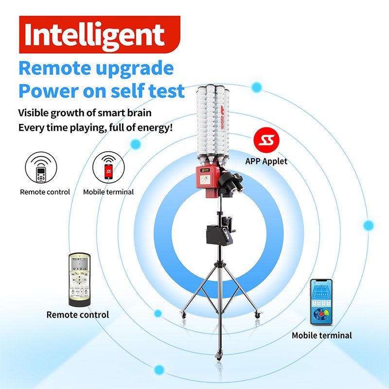 Best Selling Shuttlecock Training Tools Smart Badminton Shooting Machine With Mobile App