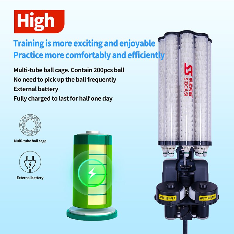 Best Selling Shuttlecock Training Tools Smart Badminton Shooting Machine With Mobile App