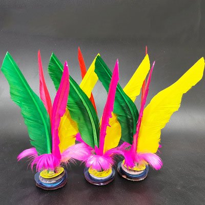 Colorful Jianzi Foot Sports Foot Kick Handwheel Fancy Goose Feather Kick Shuttlecock Outdoor Entertainment For Physical Exercise