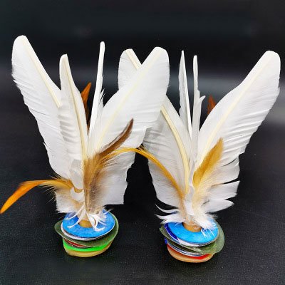 Colorful Jianzi Foot Sports Foot Kick Handwheel Fancy Goose Feather Kick Shuttlecock Outdoor Entertainment For Physical Exercise