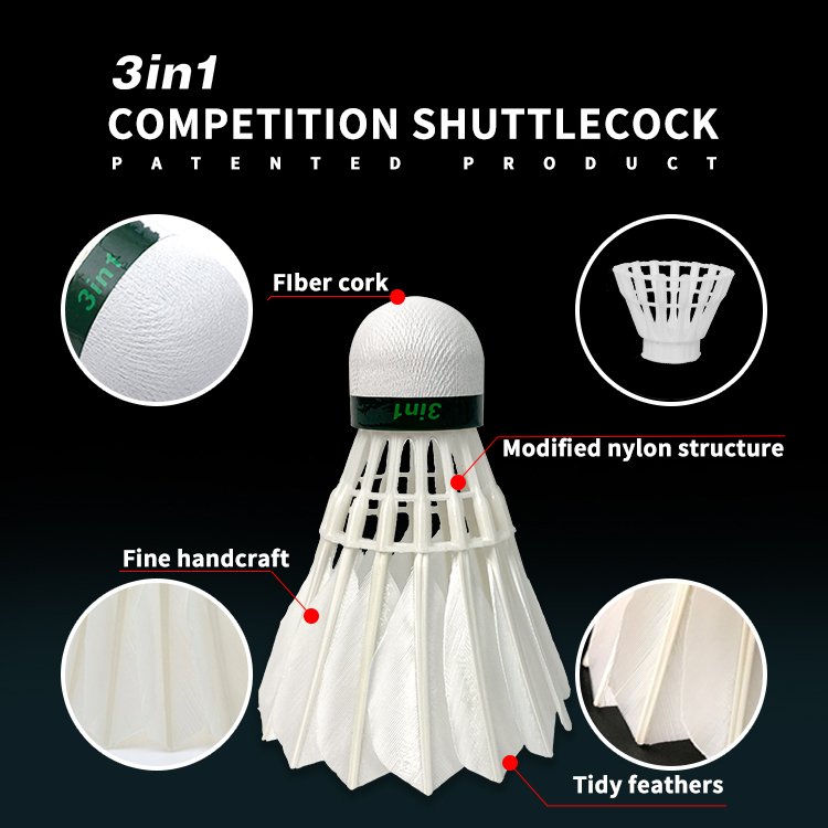 12 Pack Feather Badminton Shuttlecocks for Outdoor Backyard Game and Training Durable and Stable shuttles