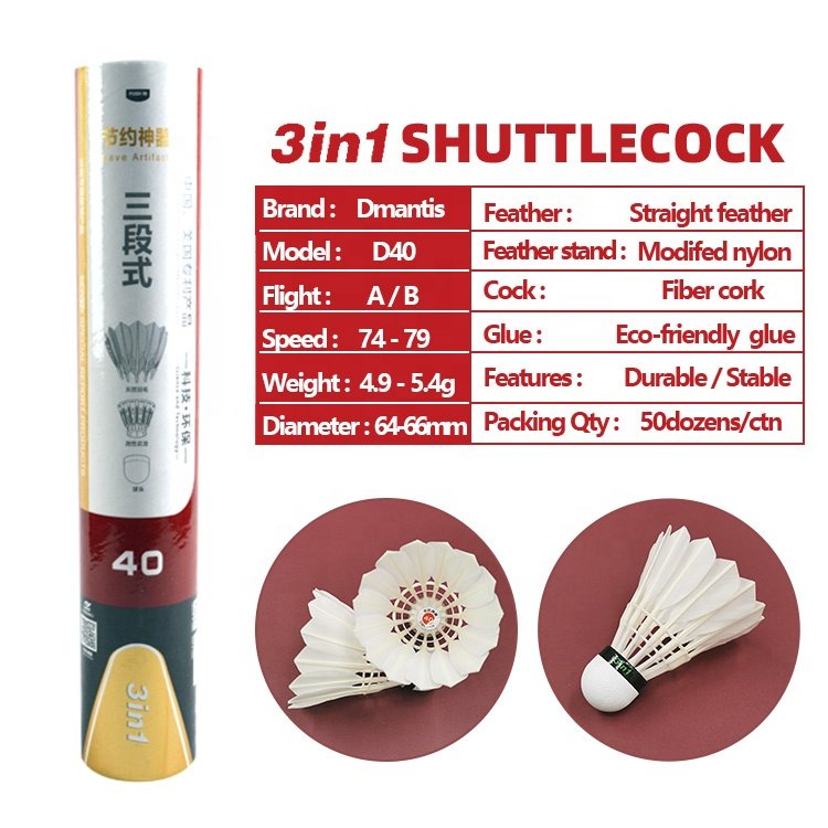 Best Seller Stable Badminton Shuttlecock High Durable Hybrid Badminton Shuttlecock High Quality Shuttle Badminton for Training