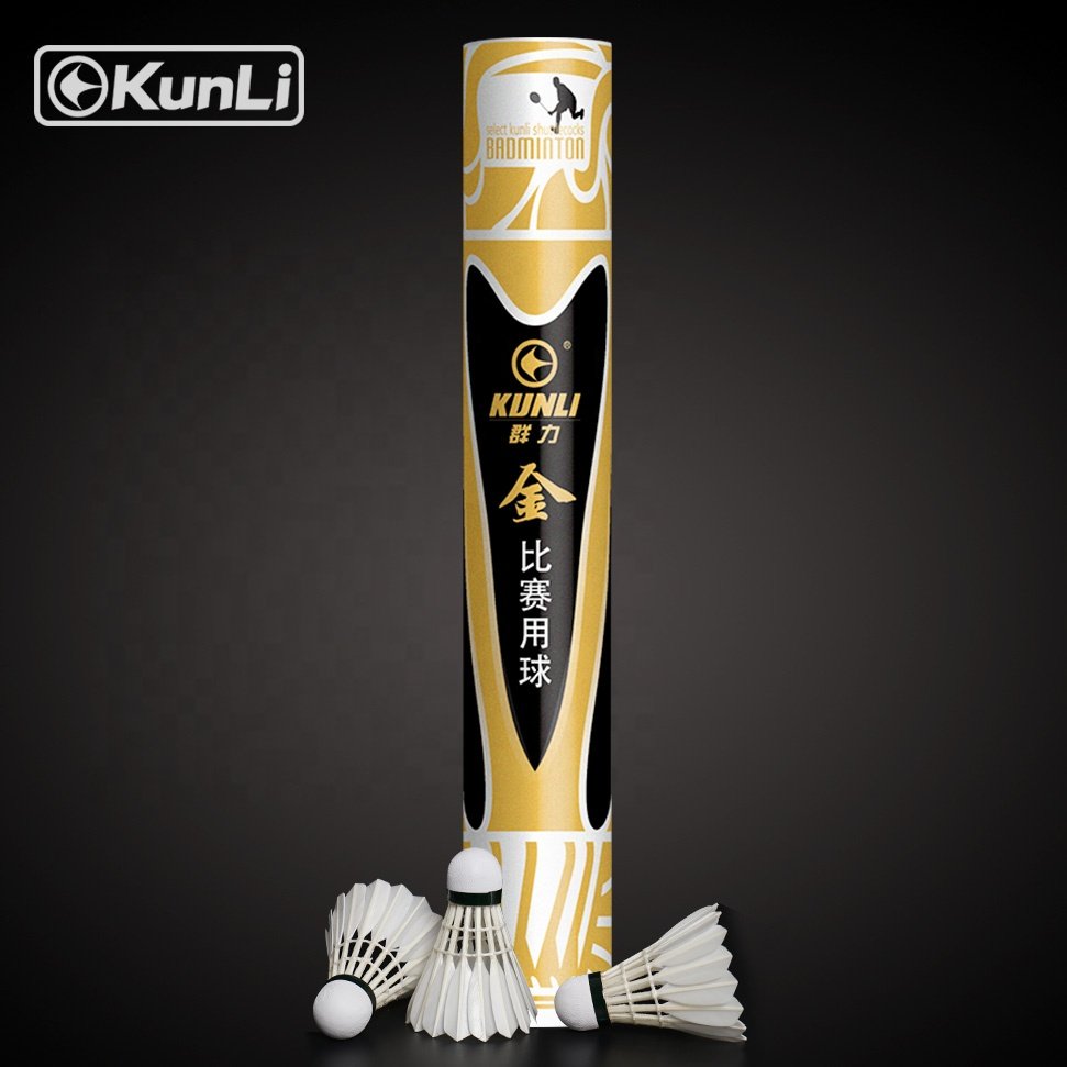 Wholesale Badminton Ball Shuttlecock Professional Tournament Goose Feather KUNLI Badminton Shuttlecock