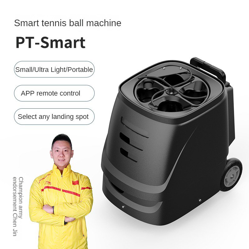 China Factory 2024 New PT-Smart Automatic Portable Tennis Ball Training Shuttlecock Shooting Tools Machine With Battery