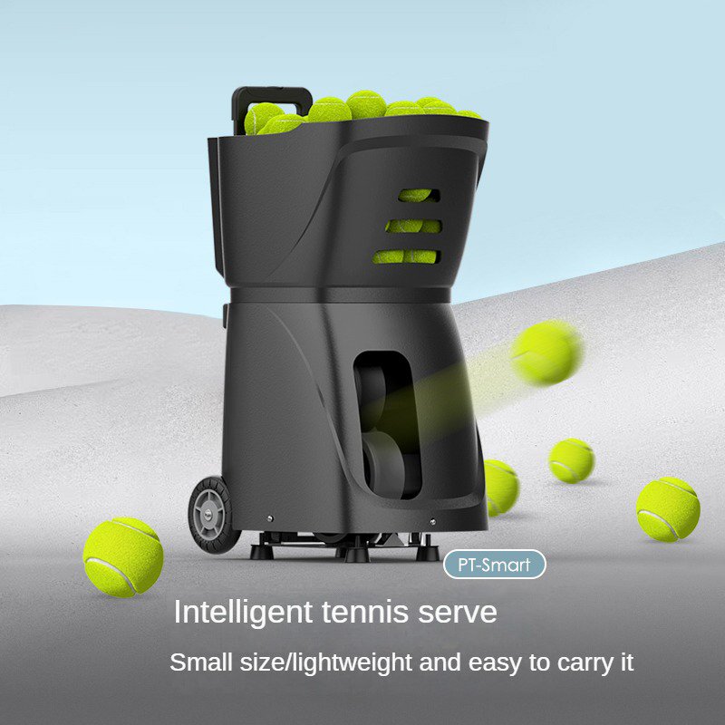 China Factory 2024 New PT-Smart Automatic Portable Tennis Ball Training Shuttlecock Shooting Tools Machine With Battery