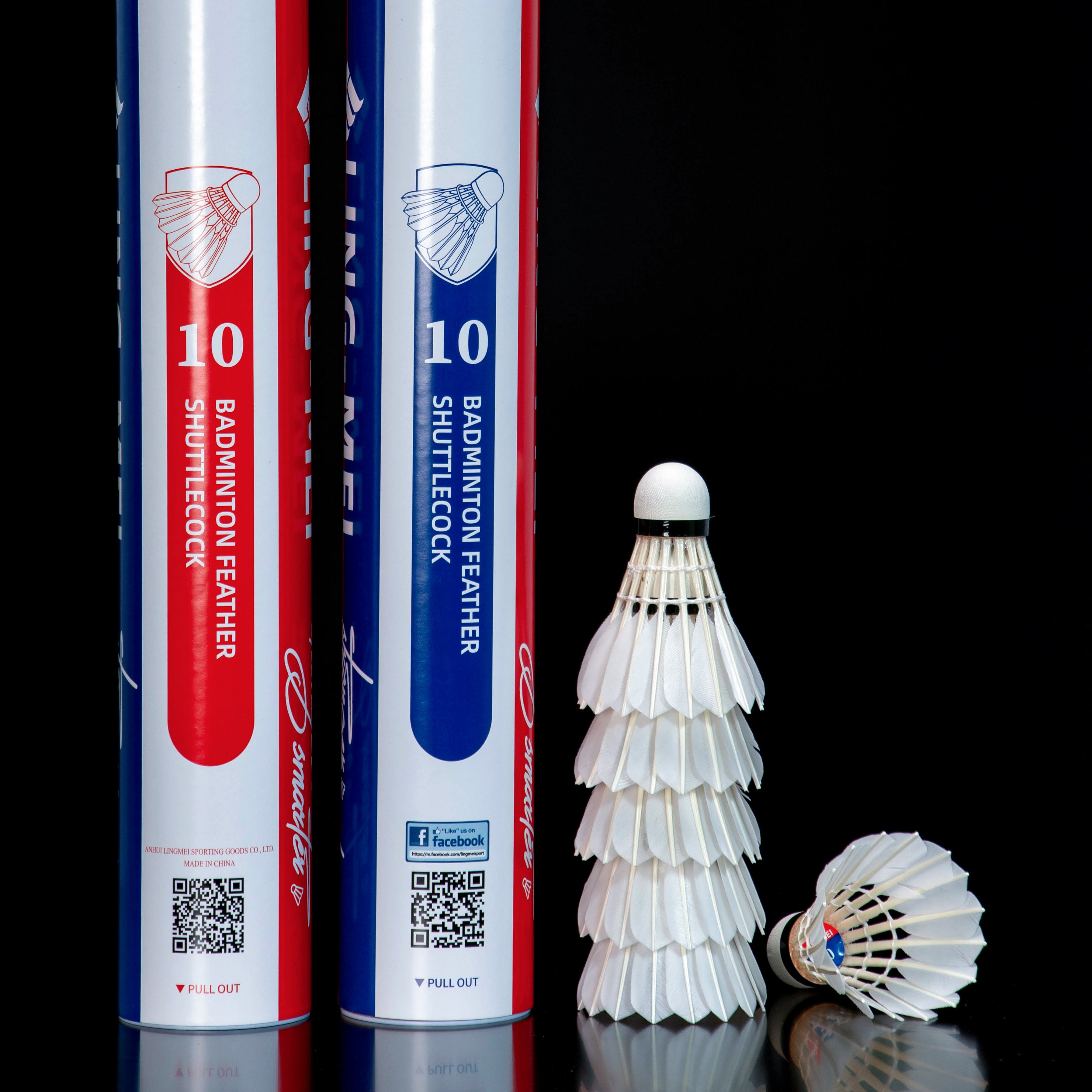 lingmei brand model 10 goose feather badminton shuttlecock for badminton