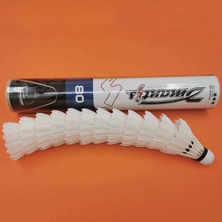 Dmantis D80 BWF Premium Goose Feather Competition Traditional Shuttlecock Great Stability Durable Sports For Player Grade