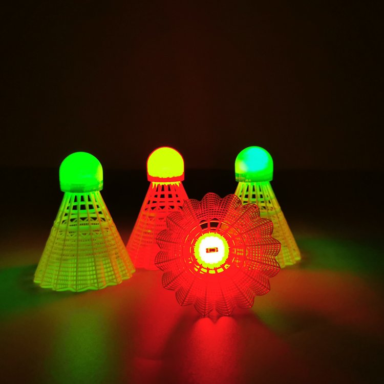 2pcs Package Set Nylon Led Red or Green Lighting Shuttlecock Durable Stable Colorful Spot Shuttle cock On Night to play Sport
