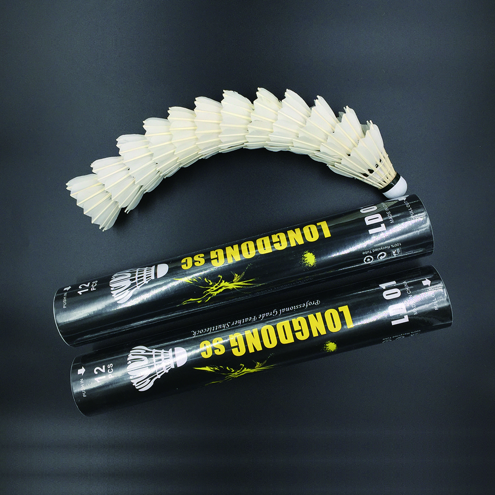 Good Selling Nature Straighten Goose Curved Feather Shuttlecock Badminton At Hefei Anhui