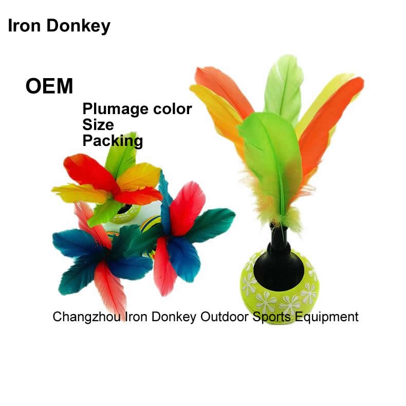 Iron Donkey Outdoor Beach Toys HAND FEDERBALL Goose Feather Hand Shuttlecock Ball Beach Hand Throw Ball