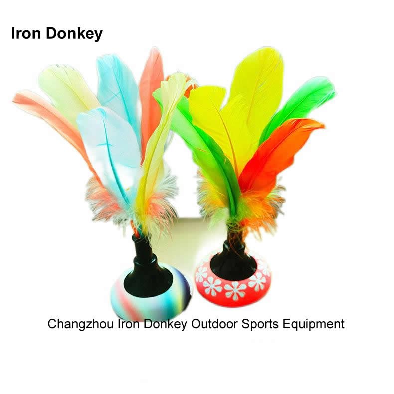 Iron Donkey Outdoor Beach Toys HAND FEDERBALL Goose Feather Hand Shuttlecock Ball Beach Hand Throw Ball