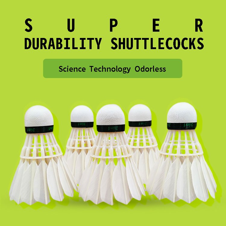 OEM Badminton Shuttlecock Manufacturer China Durable 5g Badminton Cork Shuttlecock Feather Training Hybrid Shuttlecock
