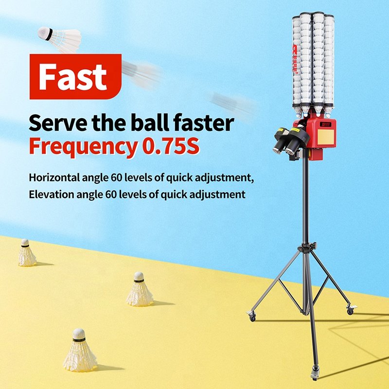 New SIBOASI B3 Automatic Badminton Training Machine Shuttlecock Shooting Machine Badminton Machine Feeder