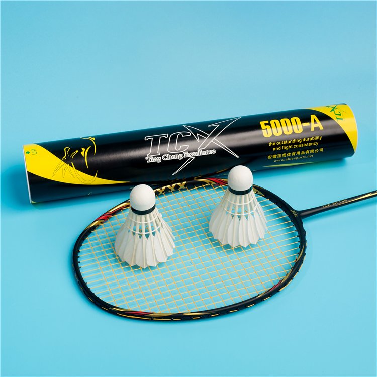 TCX5000-A model badminton shuttlecock with good durability & stable flight/hand feeling badminton feather shuttlecock