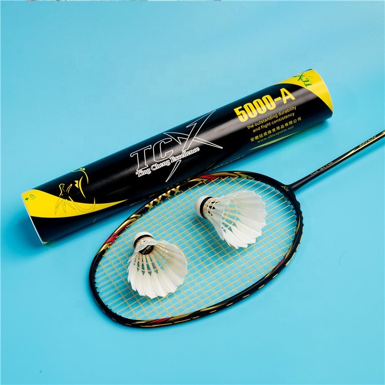 TCX5000-A model badminton shuttlecock with good durability & stable flight/hand feeling badminton feather shuttlecock