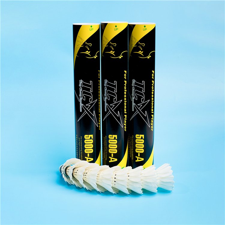 TCX5000-A model badminton shuttlecock with good durability & stable flight/hand feeling badminton feather shuttlecock