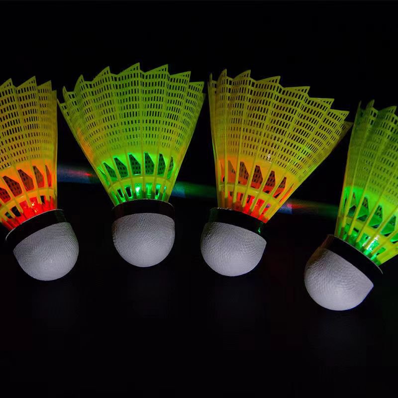 Light Factory Price Badminton Nylon Shuttlecock at Night Colorful Shiny Glow