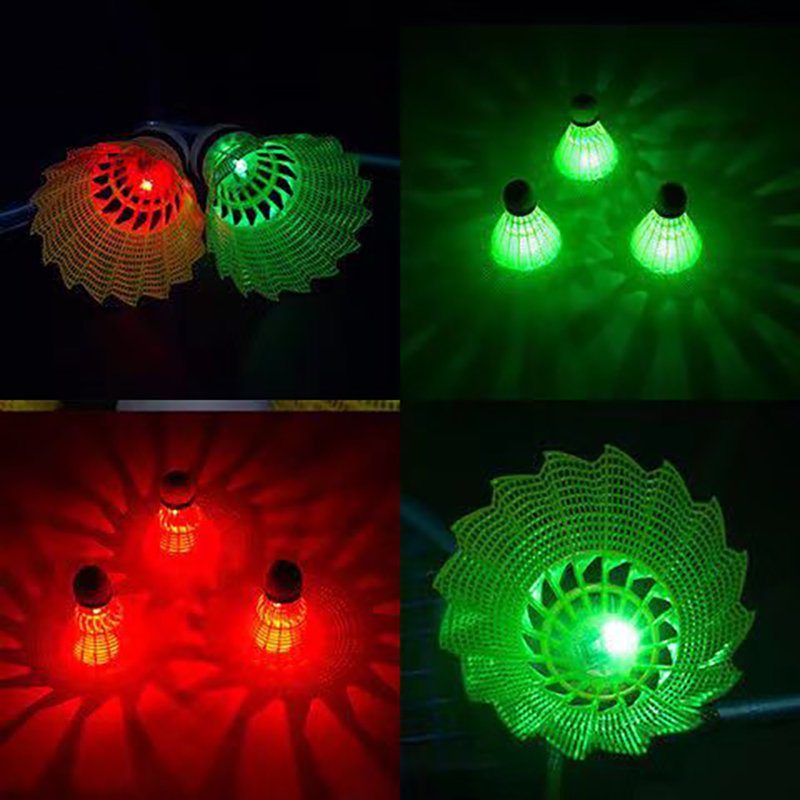 Light Factory Price Badminton Nylon Shuttlecock at Night Colorful Shiny Glow