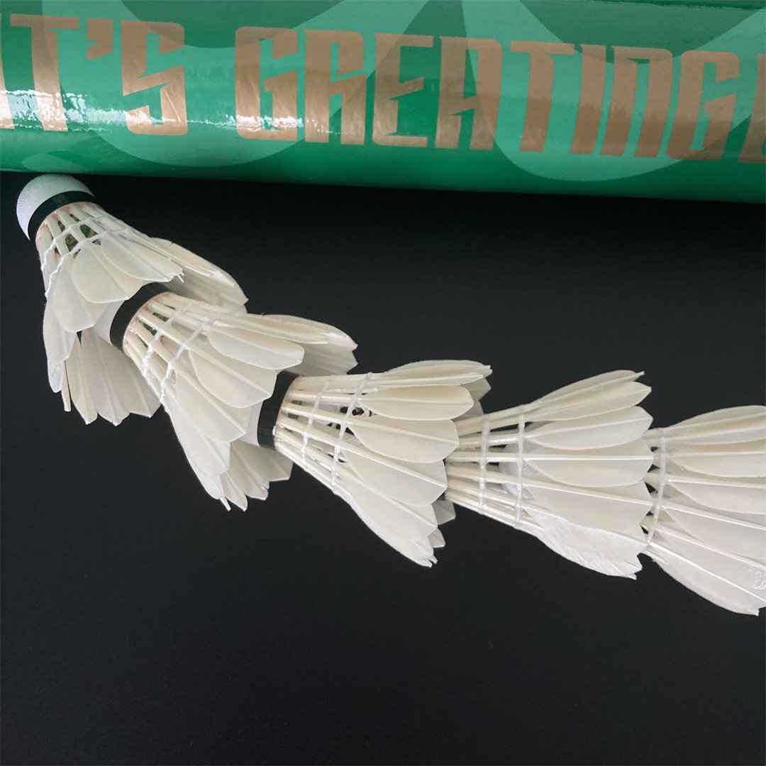Advanced Goose Feather Customize Top Grade All-round Badminton Birdie 12-Pack Professional Badminton Shuttlecocks