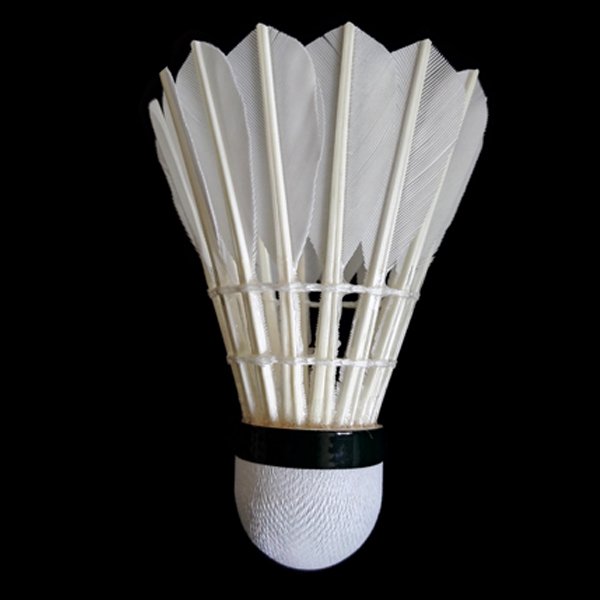 Hot Sell Durable Outdoor Pure White Goose feather Badminton Shuttlecock With Natural Cork