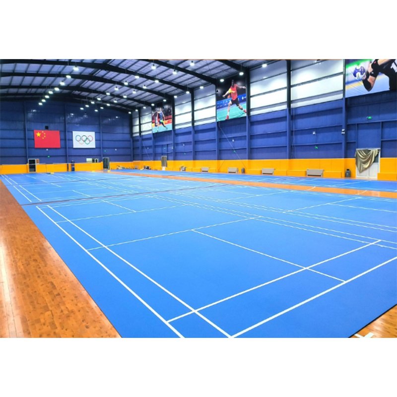 Professional Customized 4.5mm 100% PVC Material Muti Texture Indoor Sport Court Mat Floor for Badminton Shuttlecock Stadium