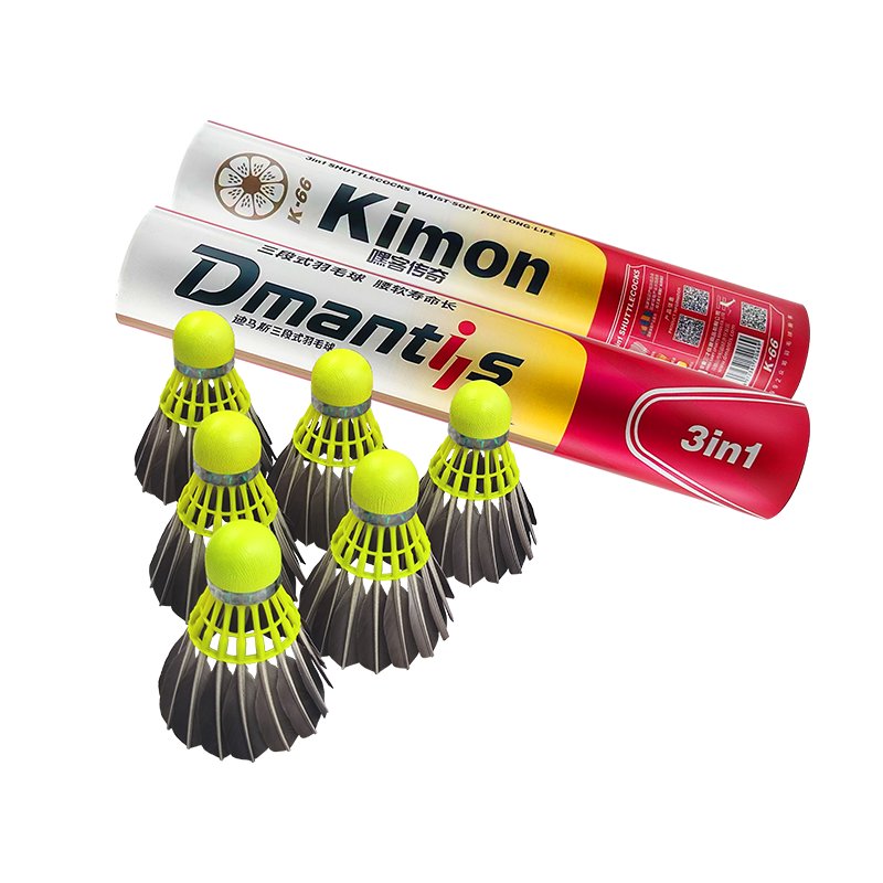 Dmantis Goose Feather Badminton Shuttlecock Model K66 12pcs/dozen Premium Feather Shuttleock
