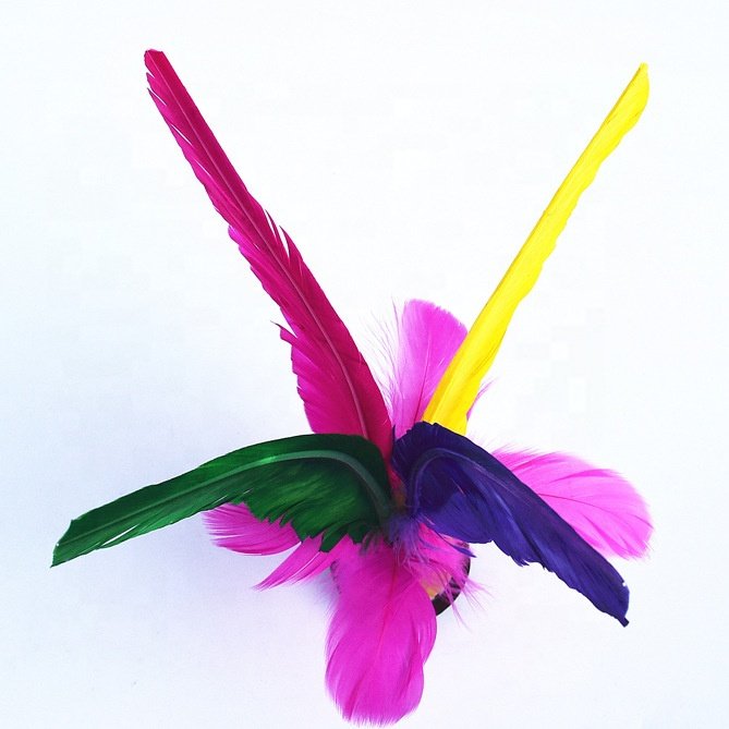 Colorful Feathers Kick Shuttlecock China Foot Kick The Shuttlecock Fitness Entertainment Adult Kids Chinese Jianzi Foot Sports