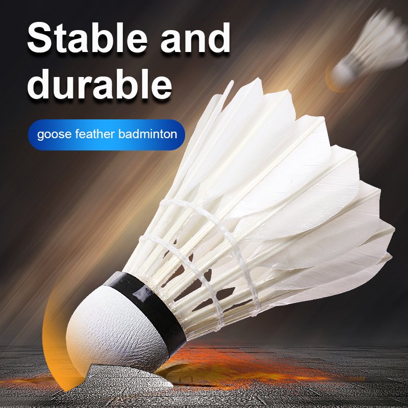 whizz brand pks12 badminton feather shuttles white color duck feather badminton for training