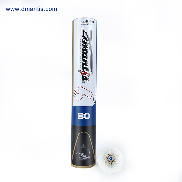 Premium Goose Blade Feather Badminton Shuttlecocks D80 Model 3-Layer Sandwich Cork Factory Original for Competition