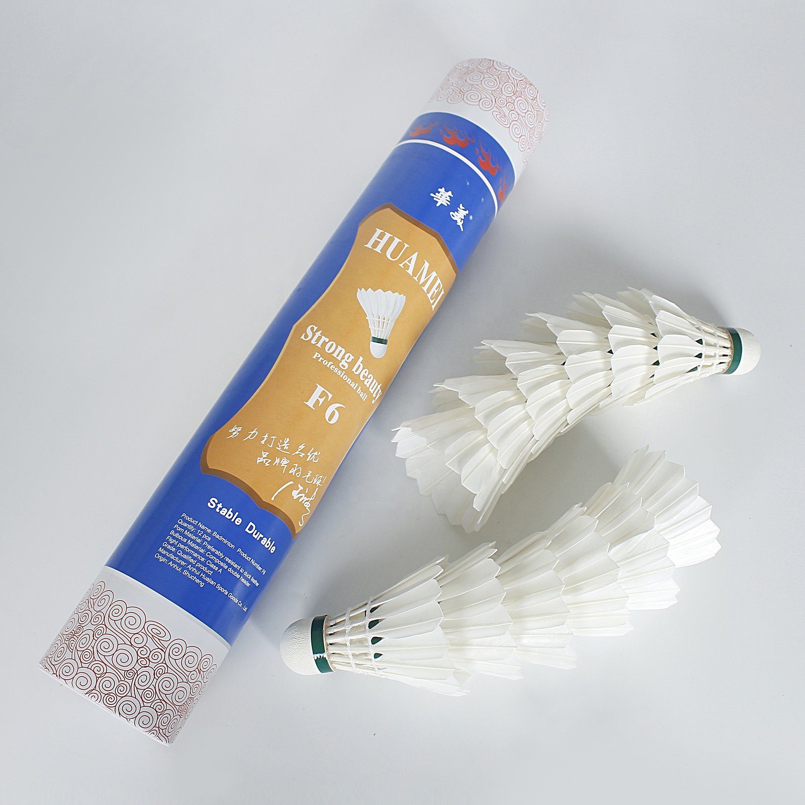 A Class Quality Badminton White Shuttlecock Duck Feather 12 pcs/dozen For Pro Training Outdoor Indoor Match