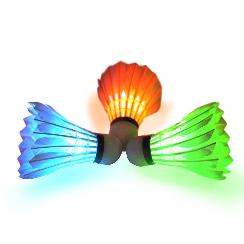 DECOQ Glow In Dark Duck Feather Led Badminton Shuttlecock