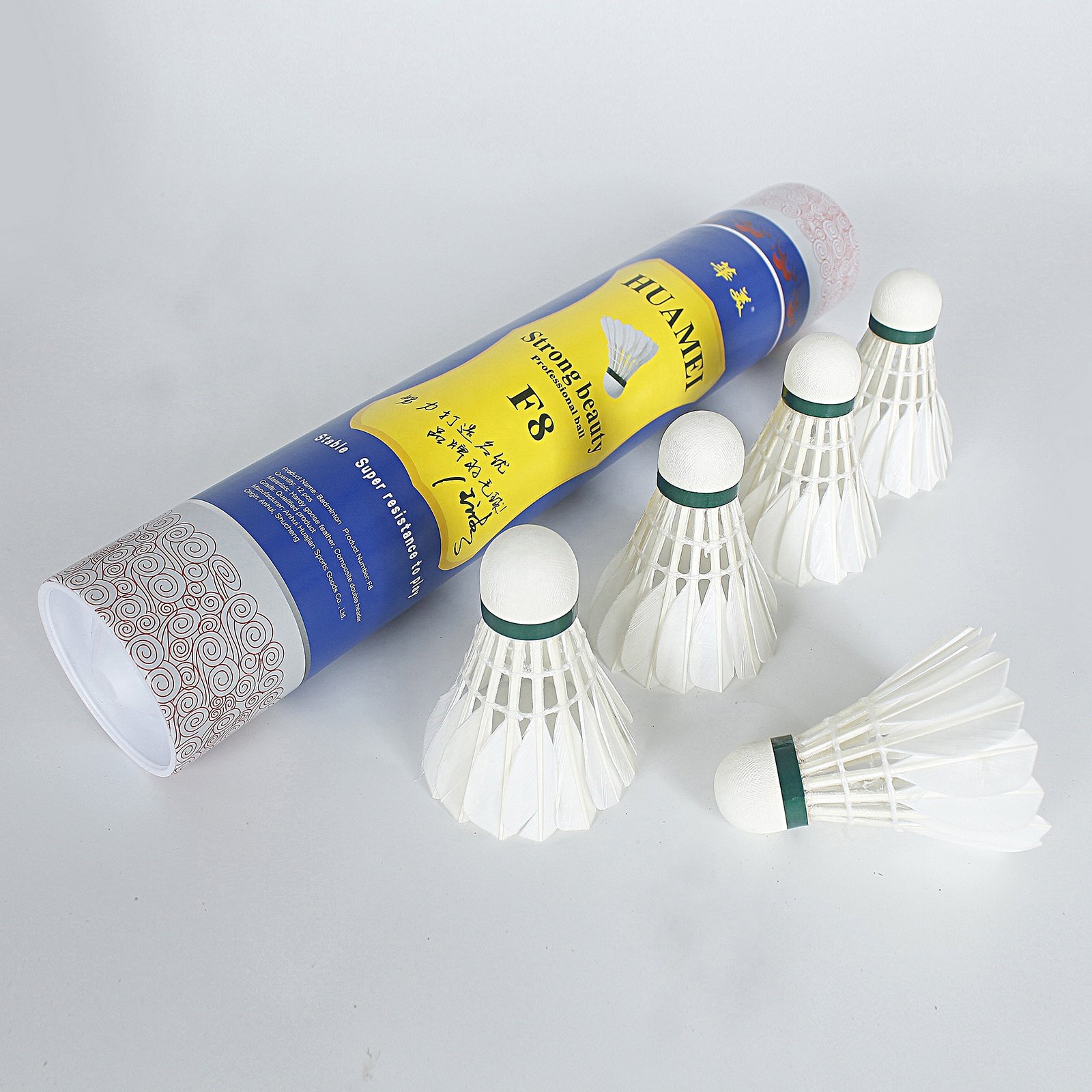 Most Popular Badminton In China F8 With High Durable Goose Feather For Indoor/Outdoor Competitions