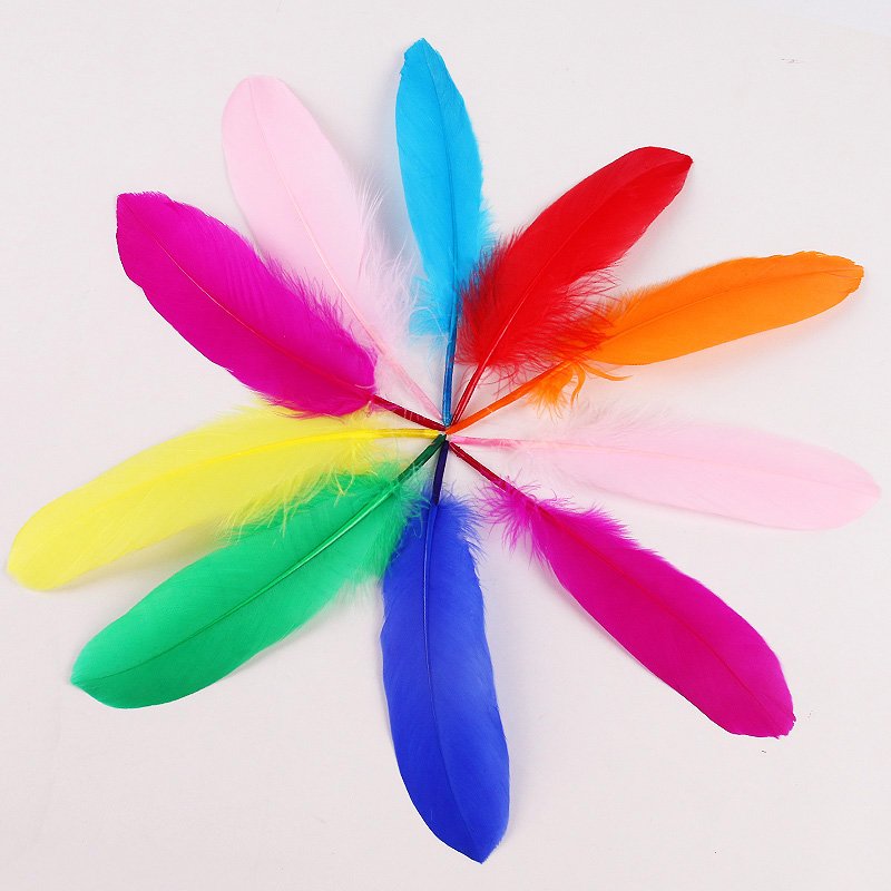 Natural Feathers 15-22 cm Raw Materials of Shuttlecock Soft white feather plume Goose Feathers