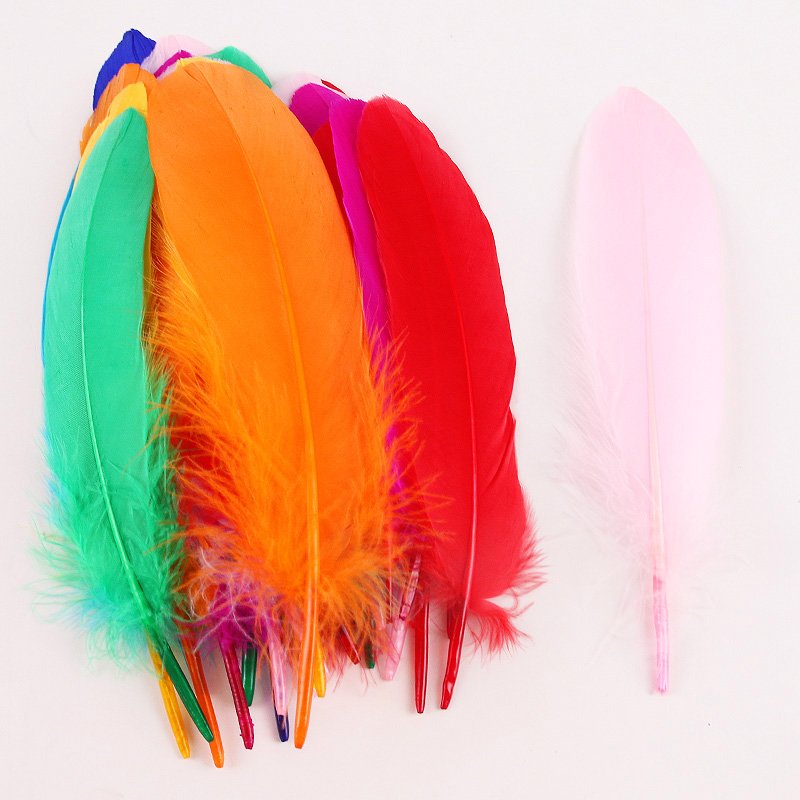 Natural Feathers 15-22 cm Raw Materials of Shuttlecock Soft white feather plume Goose Feathers